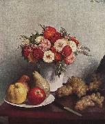 Henri Fantin-Latour Stilleben mit Blumen und Fruchten oil painting on canvas